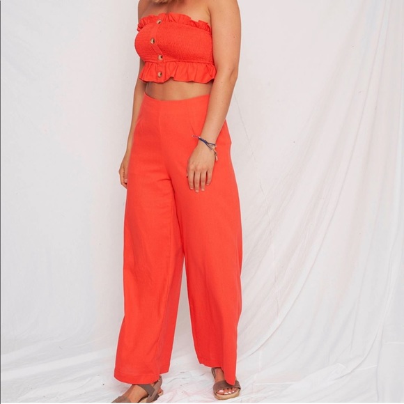 LF Pants - NWT [HOST PICK] 2 Two Piece Boho Crop Top Pants Set